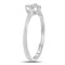 Sterling Silver G&D Sterling Silver Women's Round Diamond Simple Square Cluster Ring .01 Cttw - FREE Shipping (US/CAN) JadeMoghul