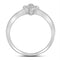 Sterling Silver G&D Sterling Silver Women's Round Diamond Simple Square Cluster Ring .01 Cttw - FREE Shipping (US/CAN) JadeMoghul