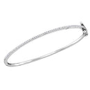 Sterling Silver G&D Sterling Silver Women's Round Diamond Single Row Bangle Bracelet 1-3 Cttw - FREE Shipping (US/CAN) JadeMoghul