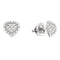 Sterling Silver G&D Sterling Silver Women's Round Diamond Small Heart Cluster Screwback Stud Earrings 1-20 Cttw - FREE Shipping (USA/CAN) JadeMoghul