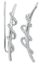 Sterling Silver G&D Sterling Silver Women's Round Diamond Spiral Climber Earrings 1-4 Cttw - FREE Shipping (US/CAN) JadeMoghul