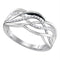 Sterling Silver G&D Sterling Silver Women's Round Diamond Woven Crossover Strand Band 1/10 Cttw - FREE Shipping (US/CAN) JadeMoghul