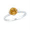 Sterling Silver G&D Sterling Silver Women's Round Lab-Created Citrine Solitaire Bridal Ring 3/4 Cttw - FREE Shipping (US/CAN) JadeMoghul