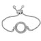 Sterling Silver G&D Sterling Silver Womens Round Diamond Circle Shape Bolo Bracelet 1-20 Cttw - FREE Shipping (US/CAN) JadeMoghul Inc. 