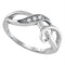 Sterling Silver G&D Sterling Silver Womens Round Diamond Twist Fashion Band Ring .03 Cttw JadeMoghul Inc. 