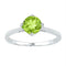 Sterling Silver G&D Sterling Silver Womens Round Lab-Created Peridot Solitaire Ring 7/8 Cttw JadeMoghul Inc. 
