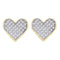 Yellow-tone Sterling Silver Women's Round Diamond Heart Cluster Earrings 1-4 Cttw - FREE Shipping (USA/CAN)