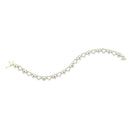 Yellow-tone Sterling Silver Womens Round Black Color Enhanced Diamond Heart Link Bracelet 1-5 Cttw