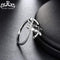 Sterling Silver S925 Cute Leave Design Open Cuff Adjustable Rings Elegant Engagement Party Women Ring Jewelry Gift JadeMoghul Inc. 