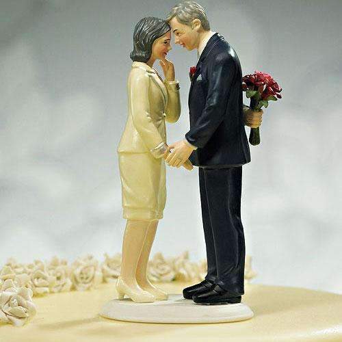 "Still in Love" Mature Couple Figurine (Pack of 1)-Wedding Cake Toppers-JadeMoghul Inc.