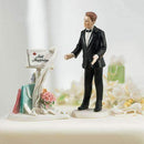 "Still Shopping" Message Board Mix & Match Cake Topper Ethnic Groom (Pack of 1)-Wedding Cake Toppers-JadeMoghul Inc.