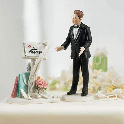 "Still Shopping" Message Board Mix & Match Cake Topper Message Pedestal (Pack of 1)-Wedding Cake Toppers-JadeMoghul Inc.