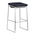 Stools Bar Stools - 15.7" X 18" X 29.9" 2 Pcs Dark Gray Polyblend Barstool HomeRoots
