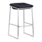Stools Bar Stools - 15.7" X 18" X 29.9" 2 Pcs Dark Gray Polyblend Barstool HomeRoots