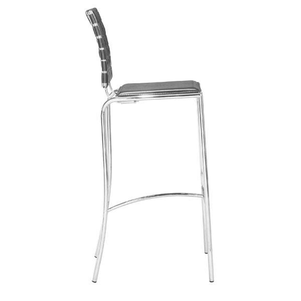 Stools Bar Stools - 15" X 19" X 41" 2 Pcs Black Leatherette Barstool HomeRoots