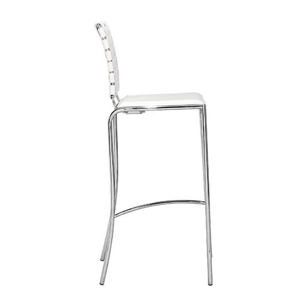 Stools Bar Stools - 15" X 19" X 41" 2 Pcs White Leatherette Barstool HomeRoots