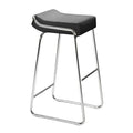 Stools Bar Stools - 16" X 19" X 33" 2 Pcs Black Leatherette Barstool HomeRoots