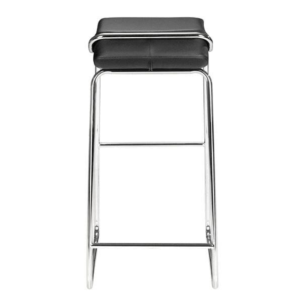 Stools Bar Stools - 16" X 19" X 33" 2 Pcs Black Leatherette Barstool HomeRoots