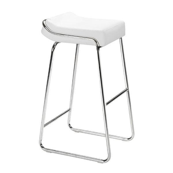Stools Bar Stools - 16" X 19" X 33" 2 Pcs White Leatherette Barstool HomeRoots