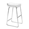 Stools Bar Stools - 16" X 19" X 33" 2 Pcs White Leatherette Barstool HomeRoots