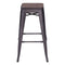 Stools Bar Stools - 17.5" X 17.5" X 29.9" 2 Pcs Rustic Wood Barstool HomeRoots