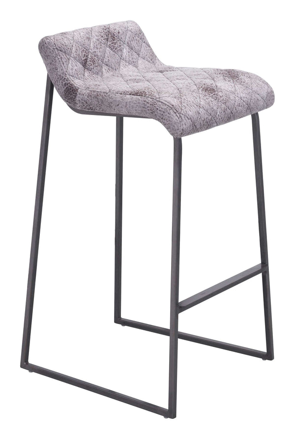 Stools Bar Stools - 17.9" x 20.5" x 33.9" White, Leatherette, Steel, Barstool Vintage - Set of 2 HomeRoots