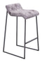 Stools Bar Stools - 17.9" x 20.5" x 33.9" White, Leatherette, Steel, Barstool Vintage - Set of 2 HomeRoots