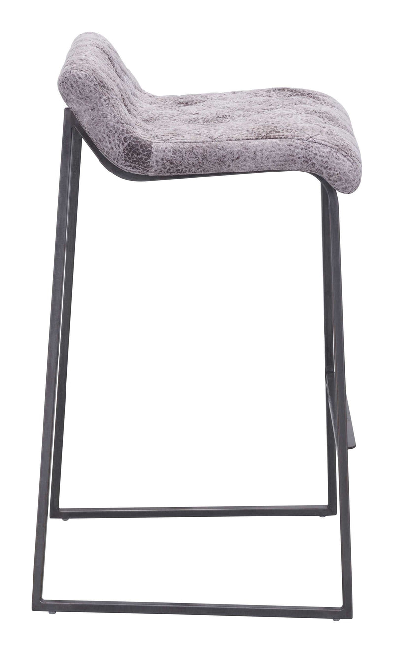 Stools Bar Stools - 17.9" x 20.5" x 33.9" White, Leatherette, Steel, Barstool Vintage - Set of 2 HomeRoots