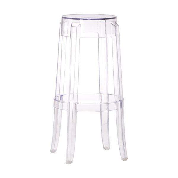 Stools Bar Stools - 18" X 18" X 29.5" Transparent Polycarbonate Barstool HomeRoots