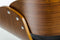 Stools Bar Stools - 36" Black Leatherette, Veneer, and Steel Bar Stool HomeRoots