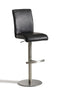 Stools Bar Stools - 38" Black Eco-Leather and Steel Bar Stool HomeRoots