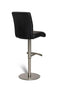 Stools Bar Stools - 38" Black Eco-Leather and Steel Bar Stool HomeRoots