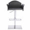Stools Bar Stools - 41" Black Eco-Leather and Steel Bar Stool HomeRoots