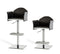 Stools Bar Stools - 41" Black Eco-Leather and Steel Bar Stool HomeRoots
