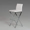 Stools Bar Stools - 41" White Eco-Leather and Steel Bar Stool (Set of 2) HomeRoots
