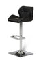 Stools Bar Stools - 42" Black Eco-Leather and Steel Bar Stool HomeRoots