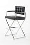 Stools Bar Stools - 43" Black Leatherette and Steel Bar Stool HomeRoots