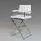 Stools Bar Stools - 43" White Leatherette and Steel Bar Stool HomeRoots