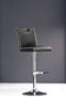 Stools Bar Stools - 45" Black Eco-Leather and Steel Bar Stool HomeRoots