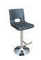 Stools Bar Stools 45" Black Leatherette and Steel Bar Stool 2876 HomeRoots
