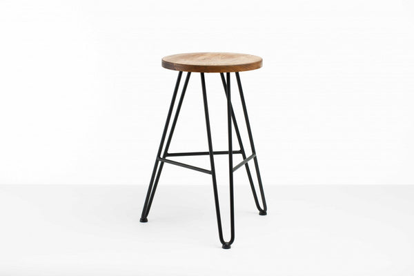Stools Bar Stools For Sale - 12" X 12" X 24" Chocolate Ash Wood And Steel Round Counter Bar Stool HomeRoots