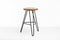 Stools Bar Stools For Sale - 12" X 12" X 24" Chocolate Ash Wood And Steel Round Counter Bar Stool HomeRoots