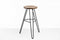 Stools Bar Stools For Sale - 12" X 12" X 30" Charcoal Ash Wood And Steel Round Bar Stool HomeRoots