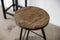 Stools Bar Stools For Sale - 12" X 12" X 30" Charcoal Ash Wood And Steel Round Bar Stool HomeRoots