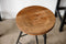 Stools Bar Stools For Sale - 12" X 12" X 30" Chocolate Ash Wood And Steel Round Bar Stool HomeRoots