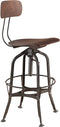 Stools Bar Stools For Sale - 16" X 16" X 43" Walnut Wood Adjustable Stool (1Pc) HomeRoots