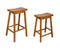 Stools Bar Stools For Sale - 17" X 14" X 24" Oak Wood Counter Height Stool (Set-2) HomeRoots