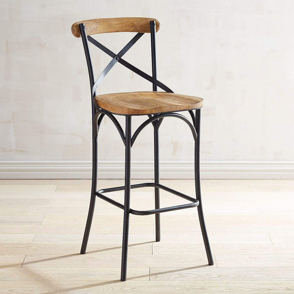 Stools Bar Stools For Sale - 19" X 19" X 45" Java Iron/Wood Bar Stool HomeRoots