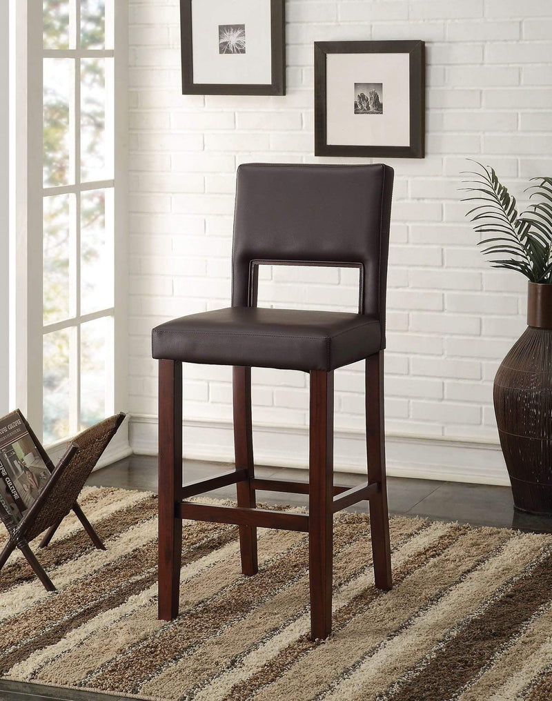 Stools Bar Stools For Sale - 19" X 20" X 45" Black And Espresso Attractive Bar Chair HomeRoots