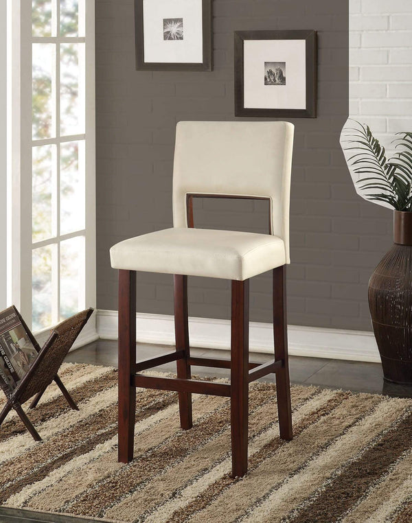 Stools Bar Stools For Sale - 19" X 20" X 45" White And Espresso Attractive Bar Chair HomeRoots